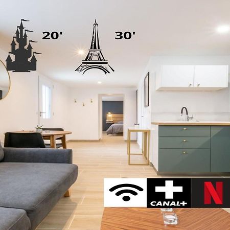Calme Absolu, Terrasse Et Parking Entre Paris Et Disney Vaires-sur-Marne Εξωτερικό φωτογραφία